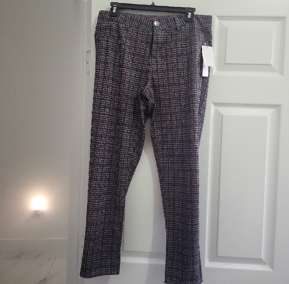 Trendy Multicolor Plaid Trousers